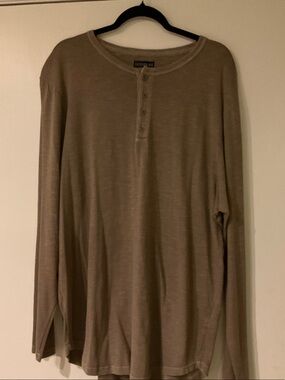 Good LifeTaupe Long-Sleeve Henley